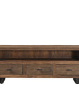 Meuble TV Khaana - Vieux Bois - 151x41x62cm