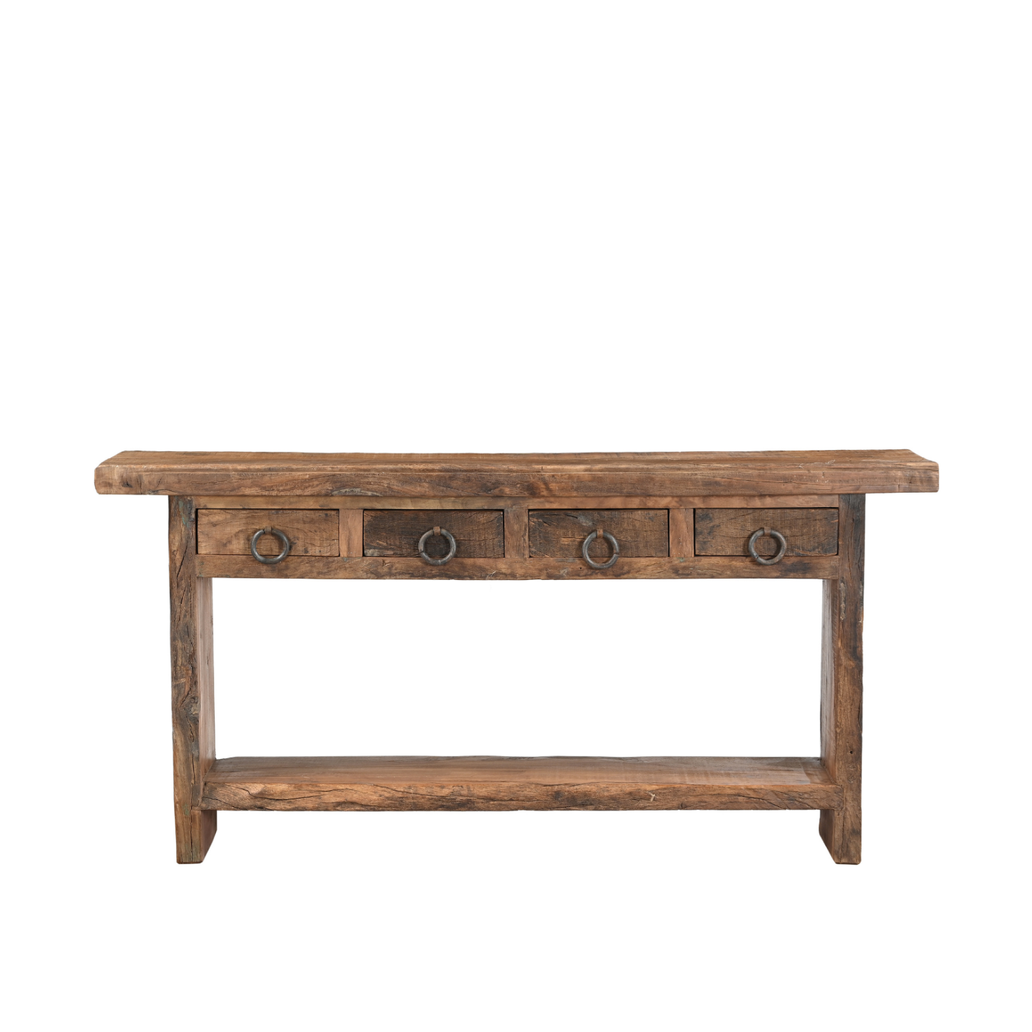 Console Riya - Teck Recyclé - 165x33x84cm