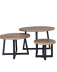 Tables Gigognes Jash - Manguier / Fer - 72x72x45cm