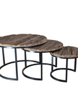 Tables gigognes Vraj - Teck recyclé / Fer - 147014.200
