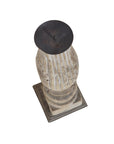 Bougeoir Kosi - Teck Recyclé - 12x12x38cm