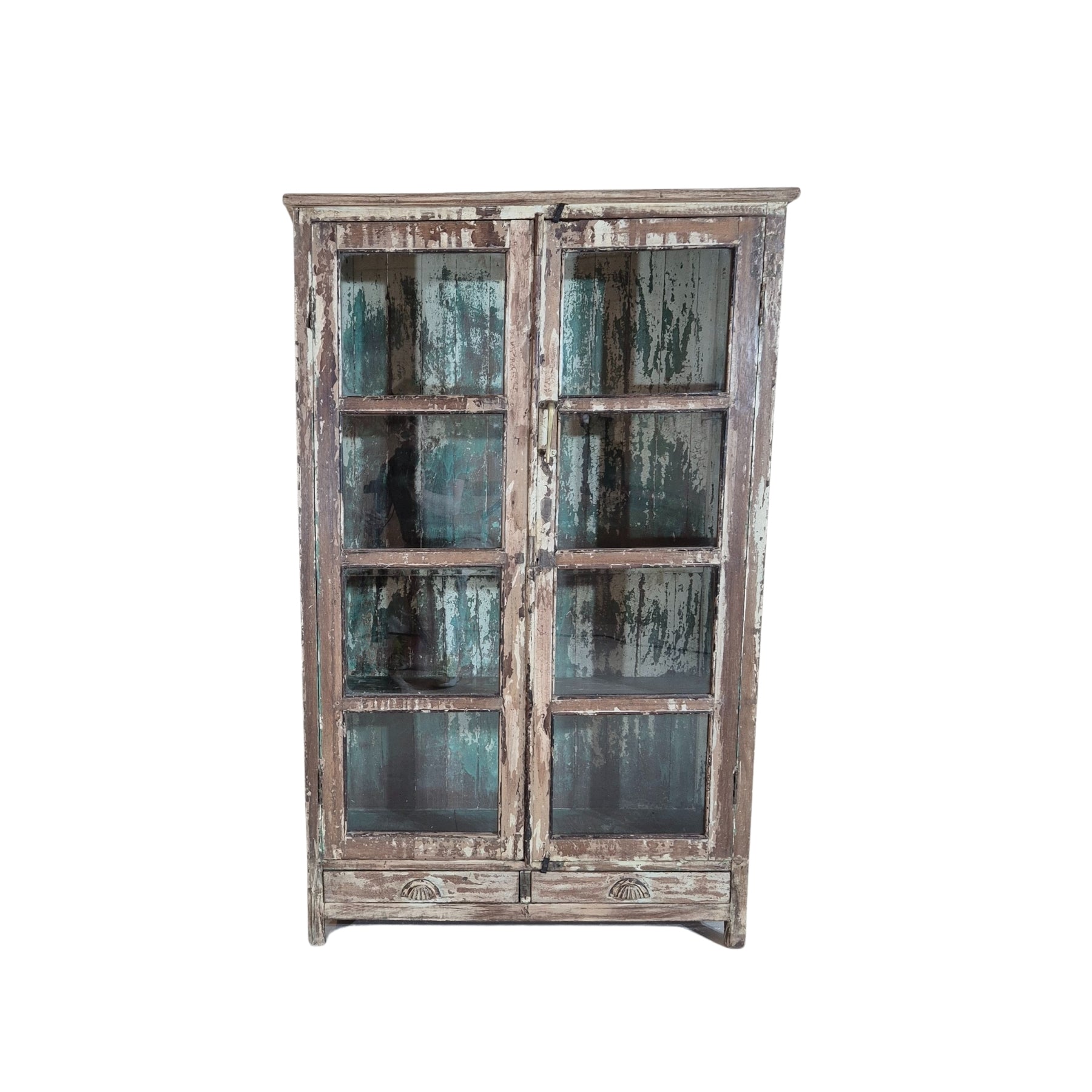 VITRINE 2P 2T Vitrine Teck recyclé 0,96 0,36 1,52