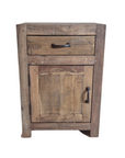 Table de chevet Ojas - Teck Recyclé - 45x30x65cm