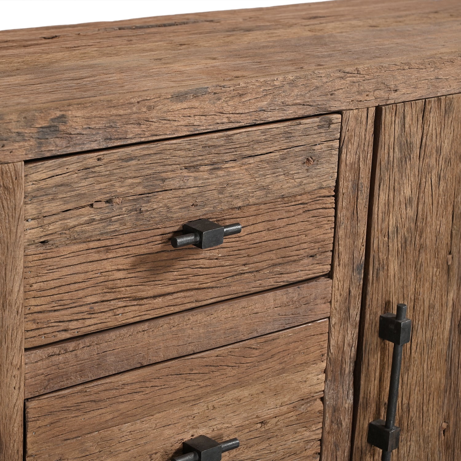 Buffet Surya - Vieux Bois - 150x40x90cm