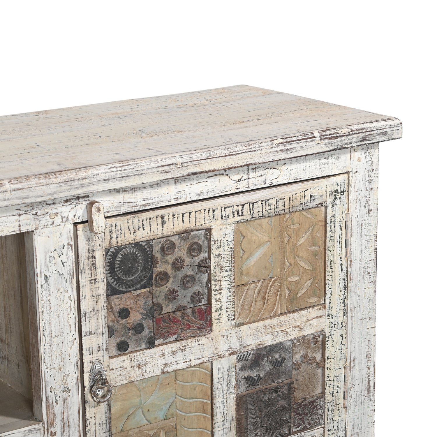 Meuble TV Nidra - Teck Recyclé - 200x44x67cm