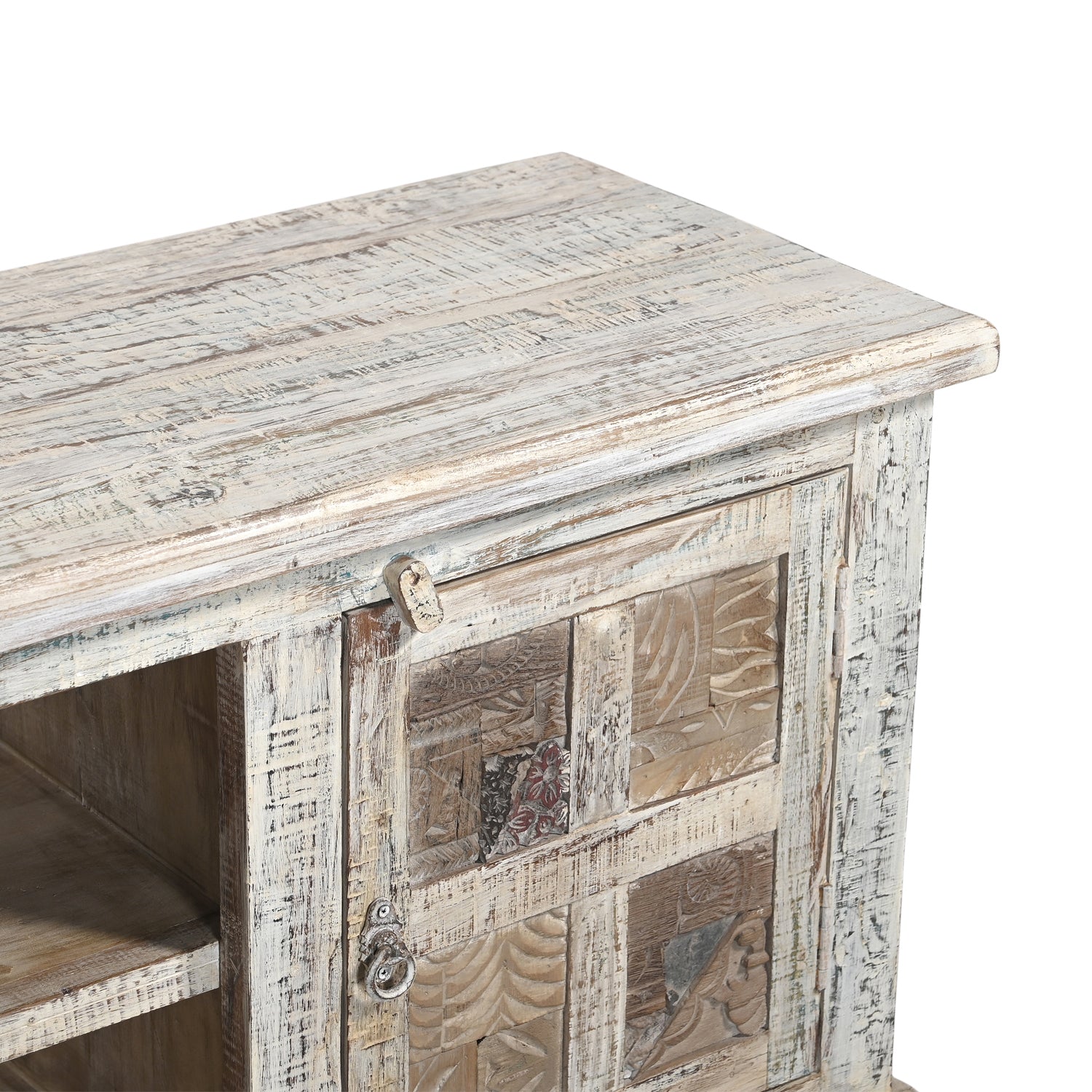 Meuble TV Takiya - Teck Recyclé - 153x43x62cm