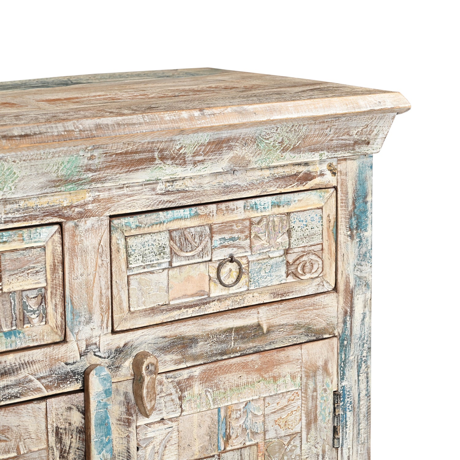 Buffet Mahira - Teck Recyclé - 81x41x91cm