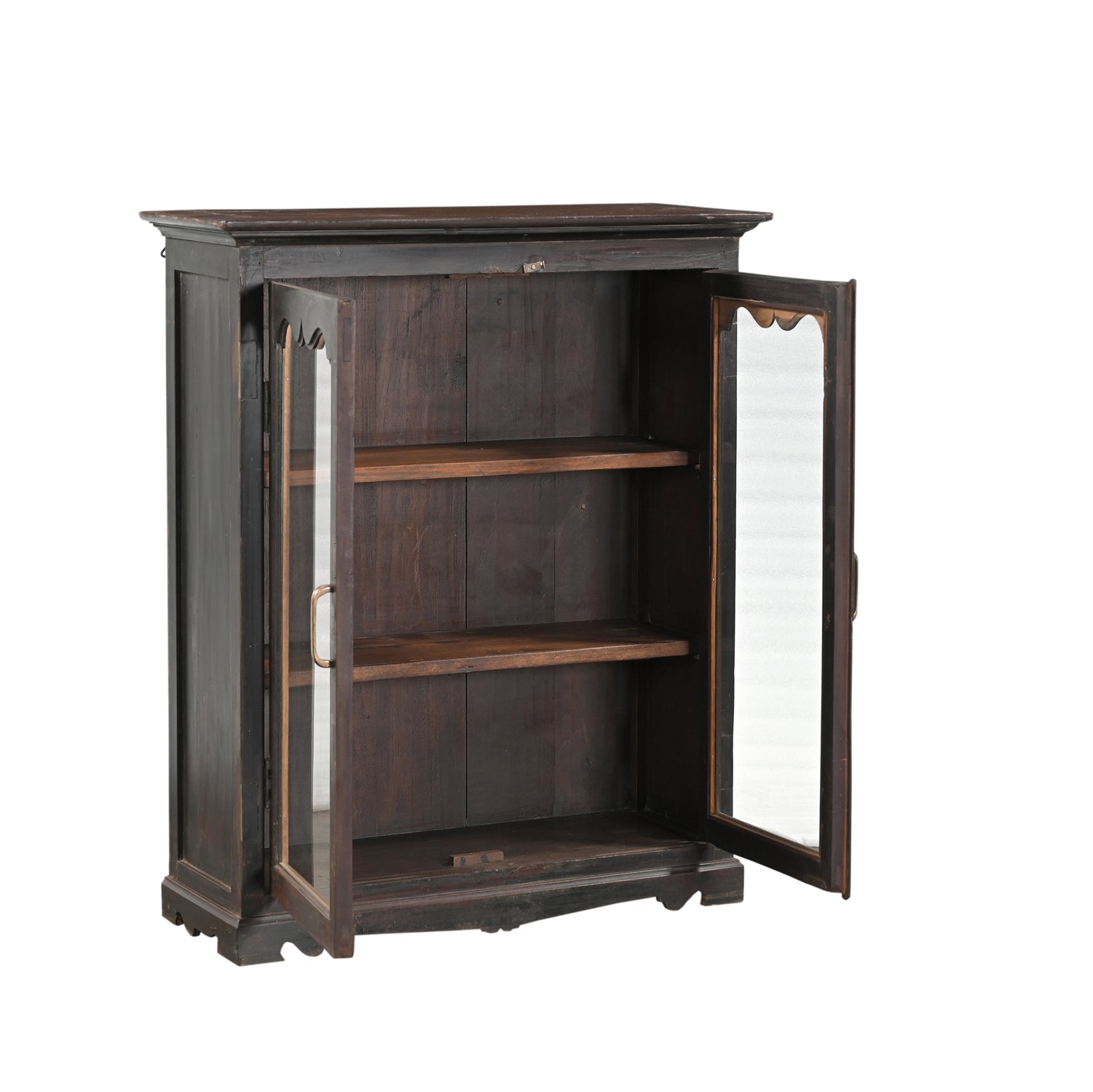 Vitrine Viren - Teck Recyclé - 86x30x99cm