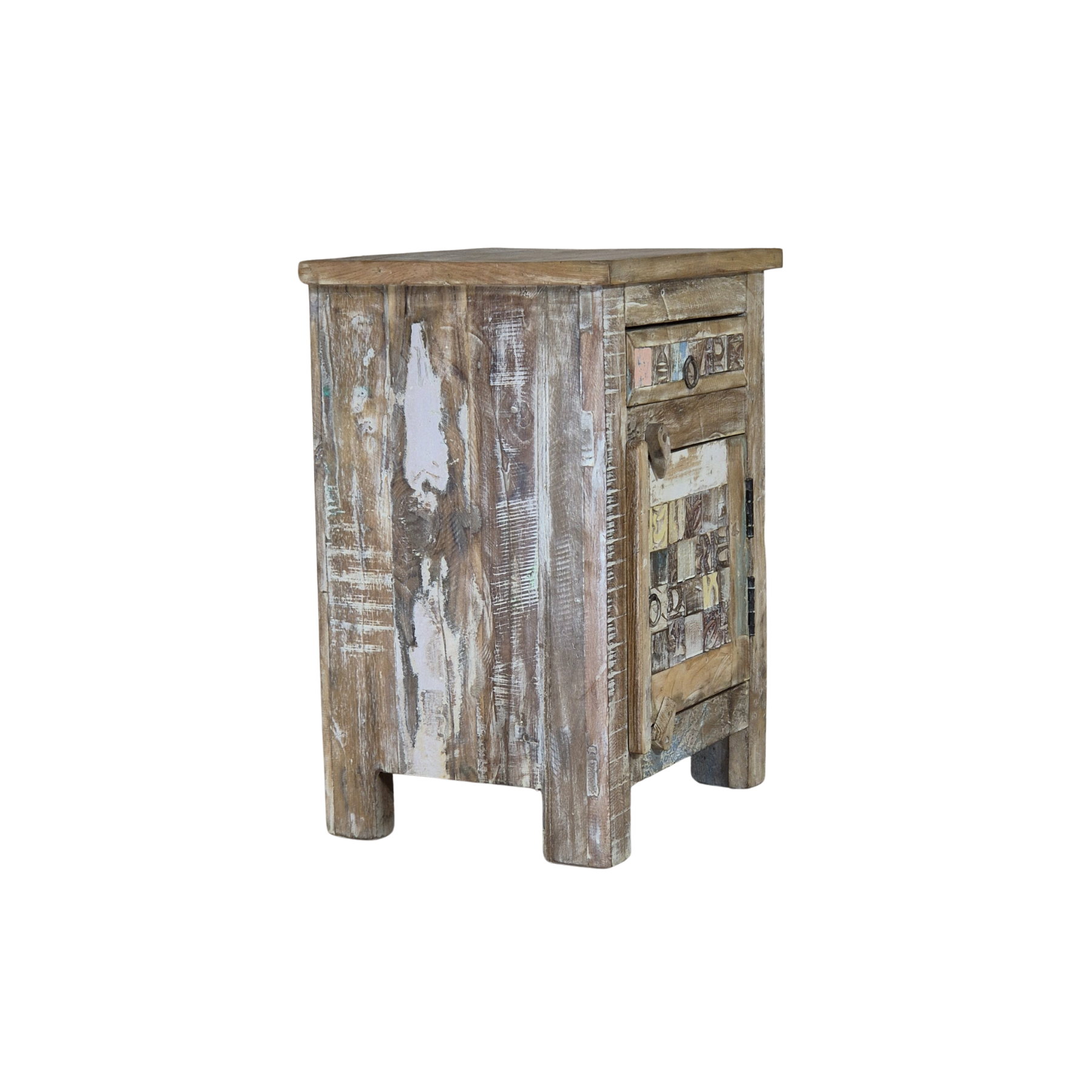Chevet Lavi - Teck Recyclé - 44x35x61cm