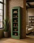 Vitrine Char - Teck Recyclé - 33x18x121cm