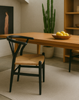 Fauteuil japonais noir  -  56x52x76cm - 168004.46