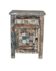Table de chevet Nemi - Teck Recyclé - 45x35x61cm