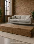 Table basse Daya - Vieux Bois - 152x46x25cm