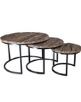 Tables gigognes Vraj - Teck recyclé / Fer - 147014.200