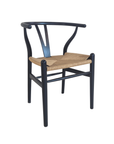 Fauteuil japonais noir  -  56x52x76cm - 168004.46