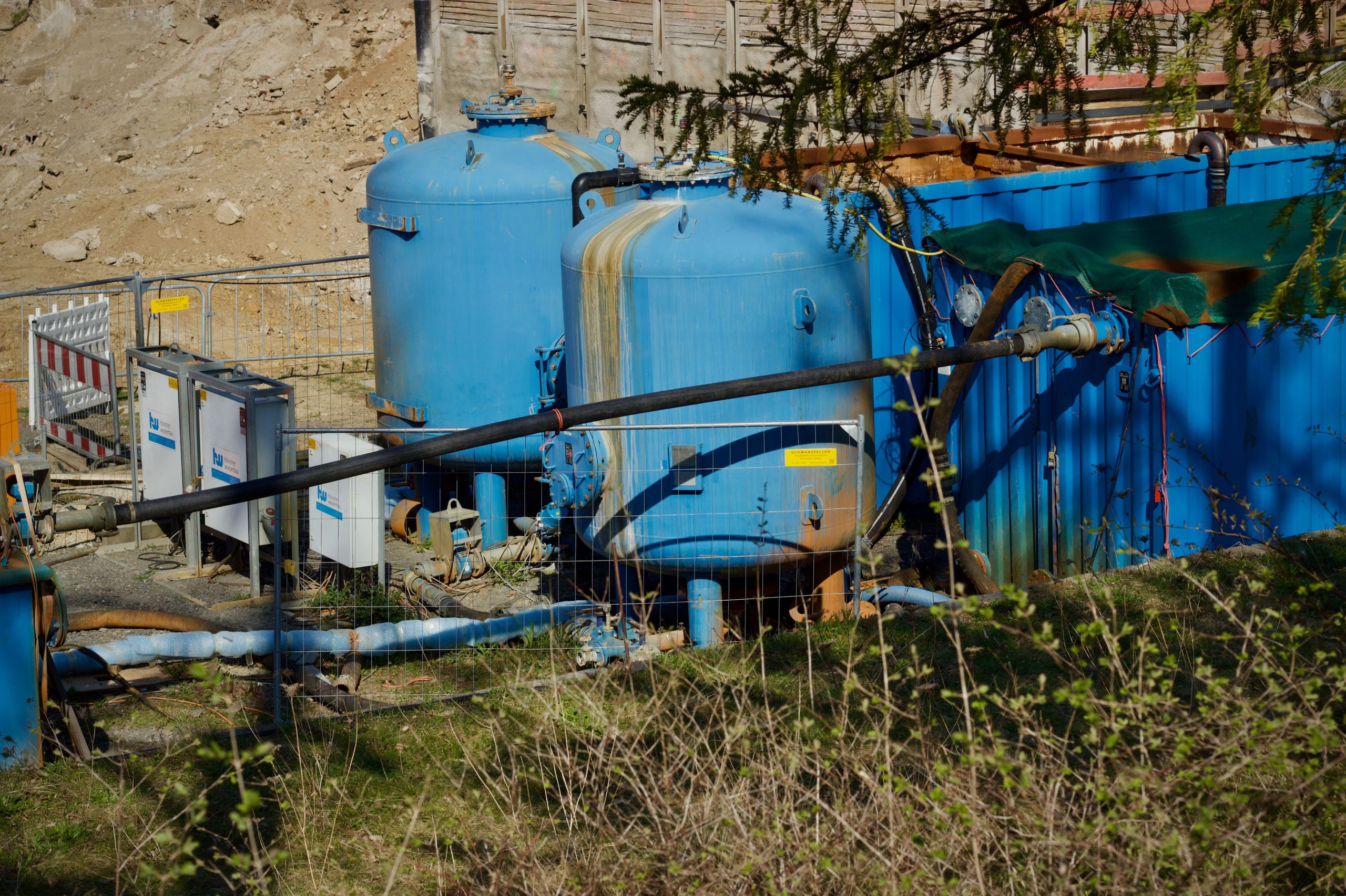 Installation de filtration des eaux en plein air